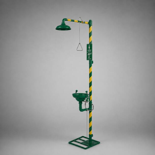 ABS Emergency Eyewash & Safety Shower Combination Unit